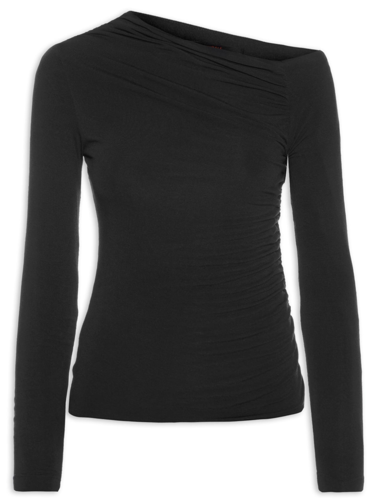 Blusa Feminina Ombro Franzido - Preto