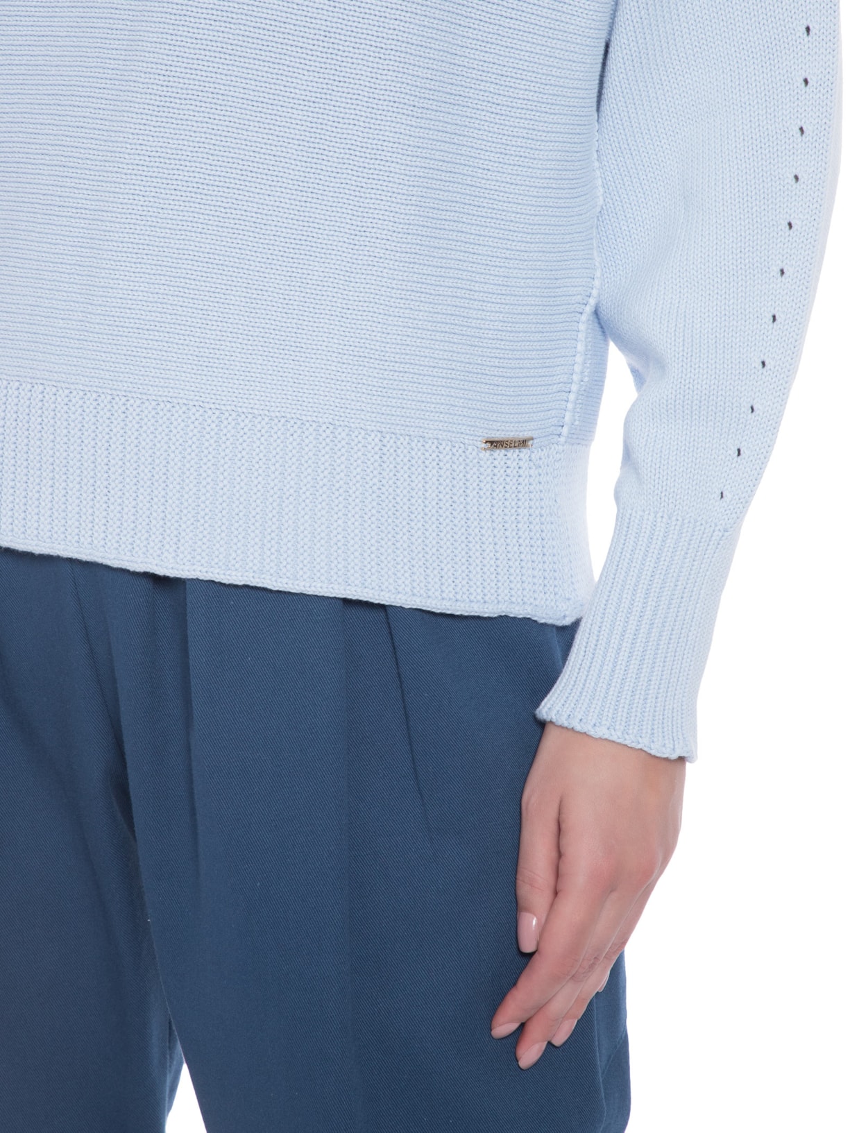 Blusa Feminina Ombro Ombro Azul Anselmi