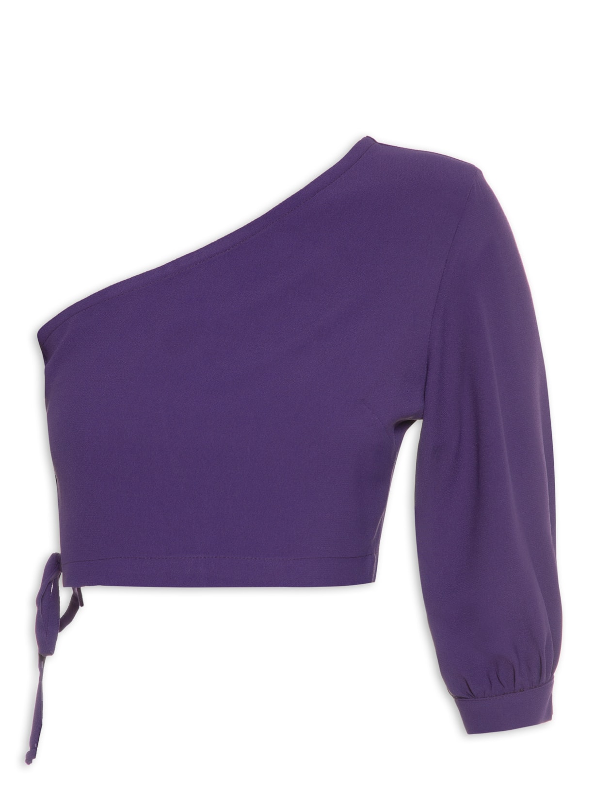 Blusa Feminina Ombro único Amarração Lateral - Roxo