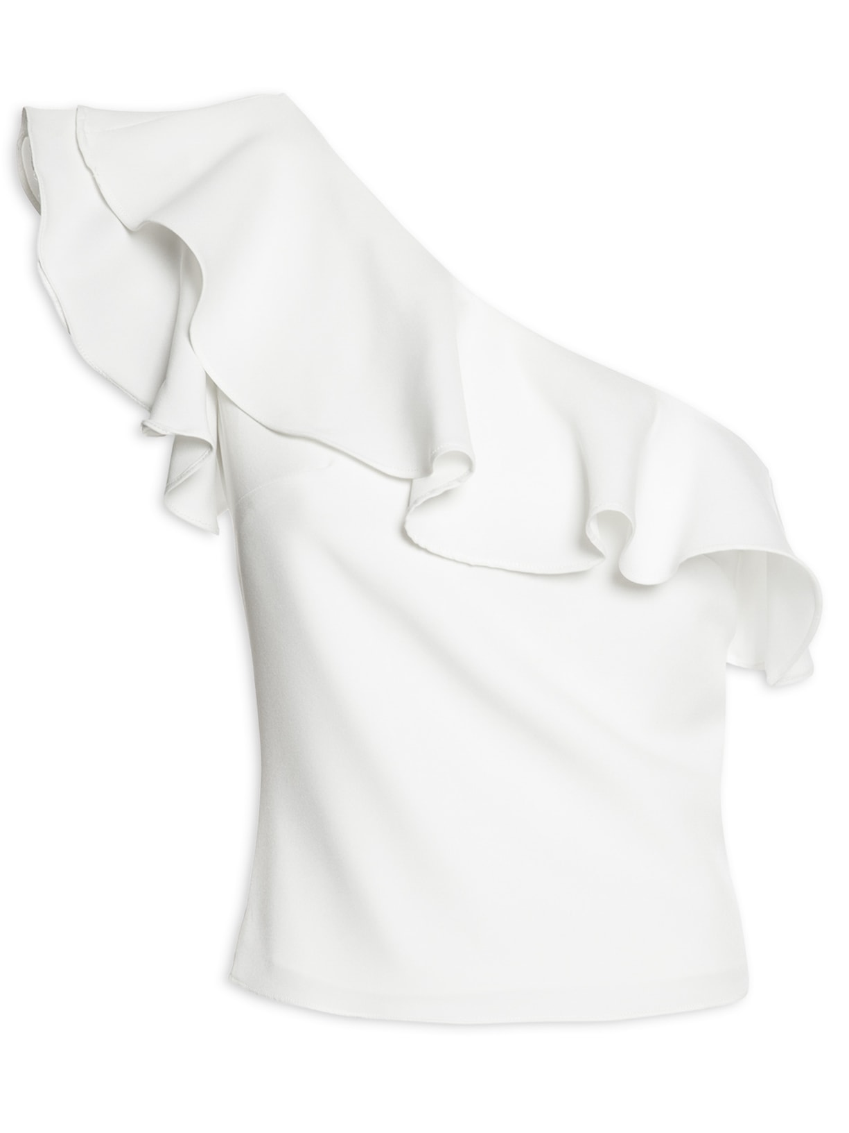 Blusa Feminina Ombro único Babados - Off White