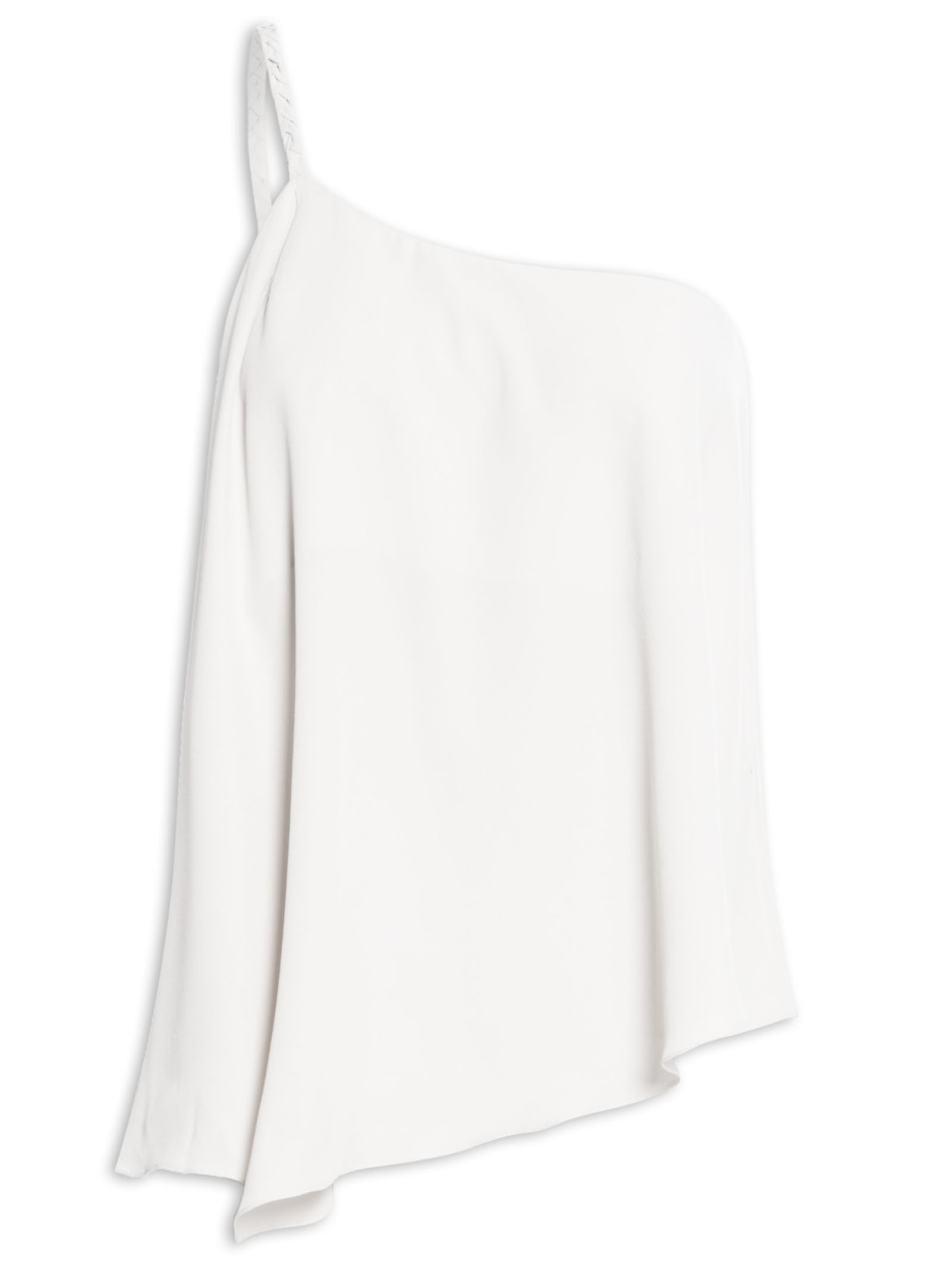 Blusa Feminina Ombro Único Com Alça Trançada - Branco