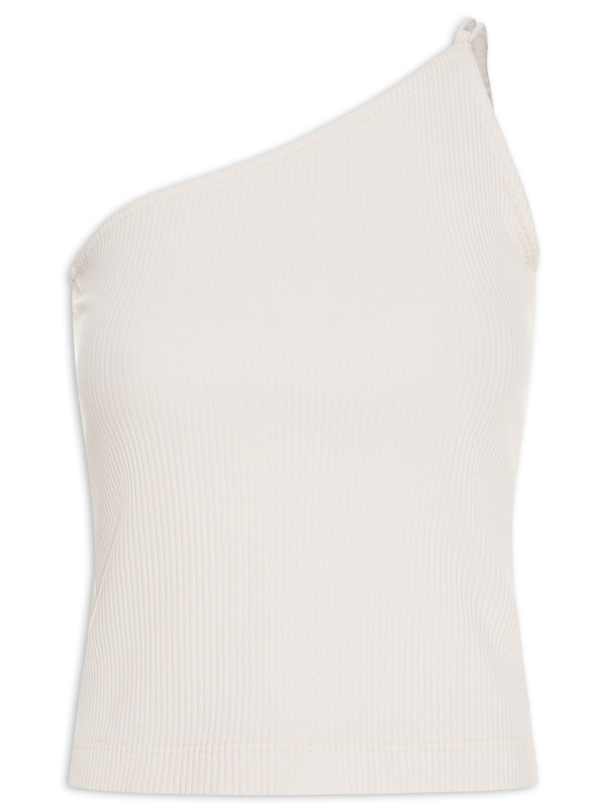 Blusa Feminina Ombro único Em Tiras - Bege