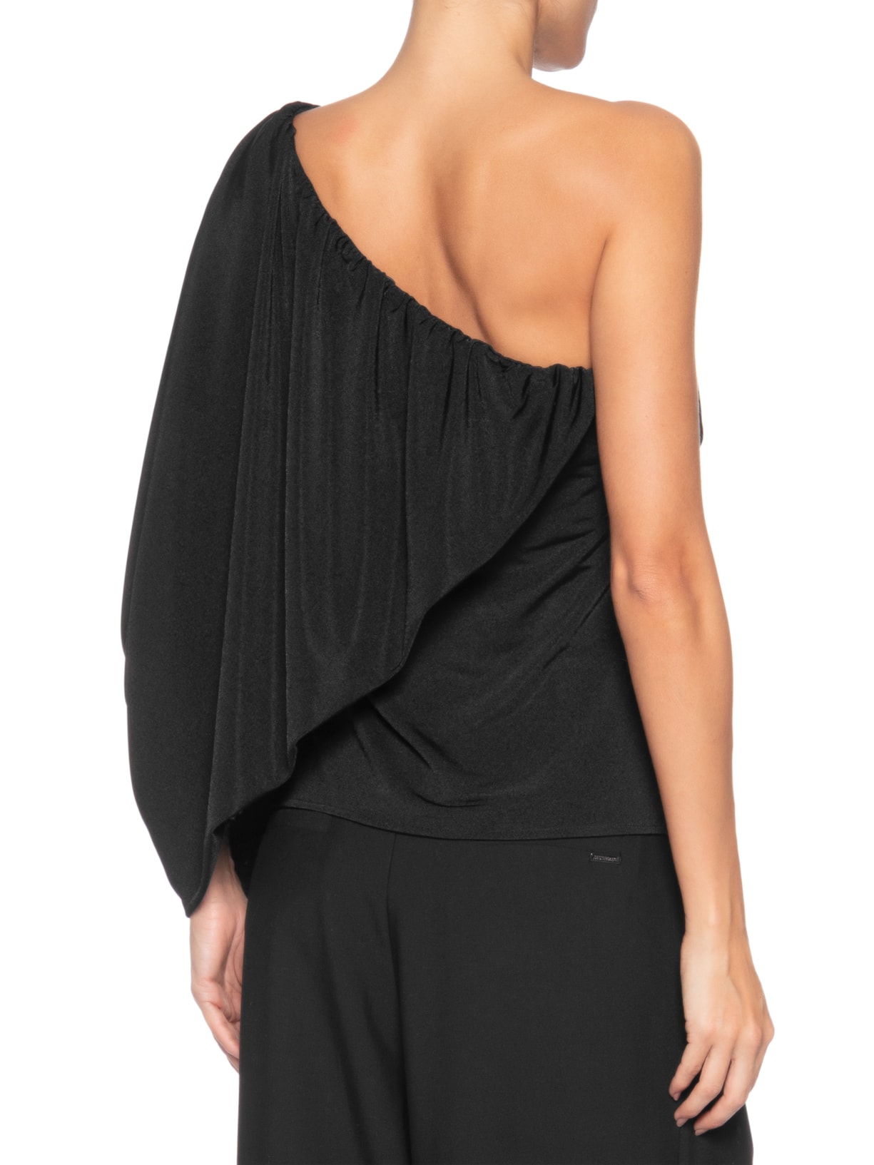 Blusa Feminina Ombro Único Preto '2Essential