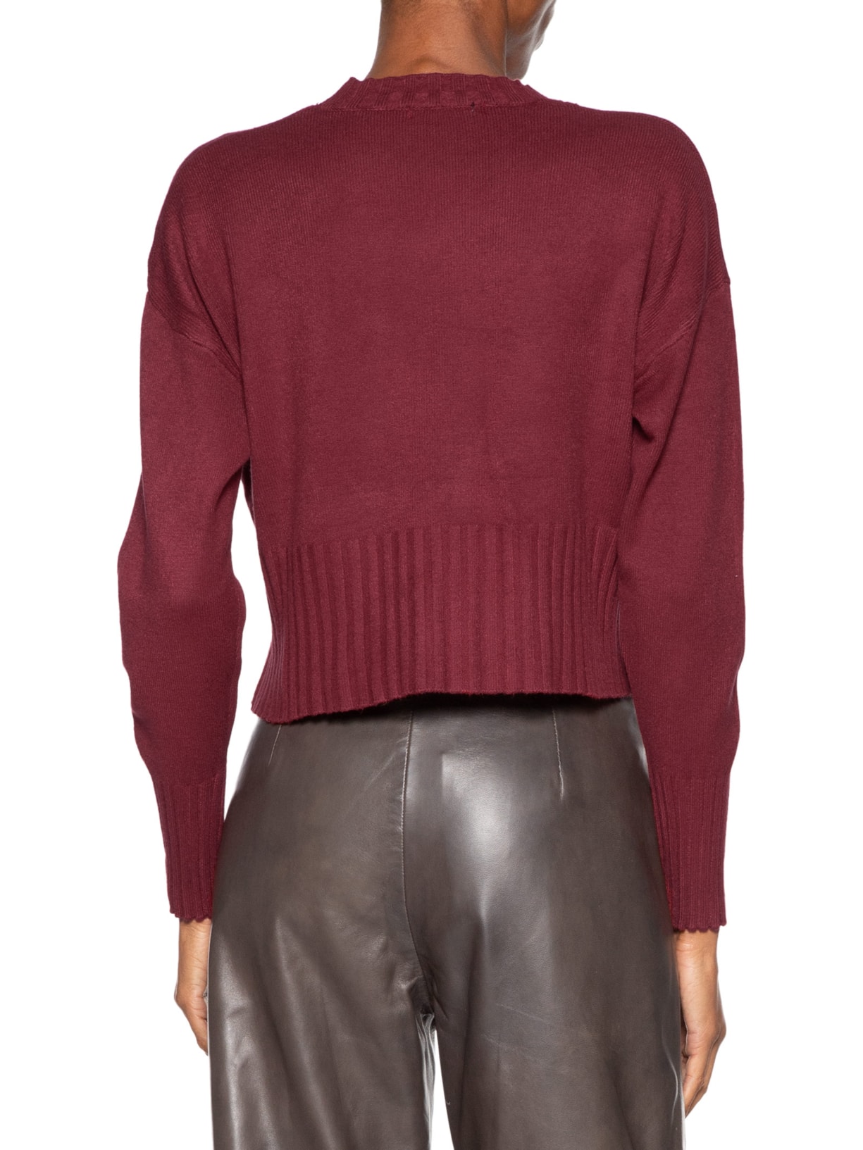 Blusa Feminina Ombros Deslocados Em Tricot Vermelho '2Essential