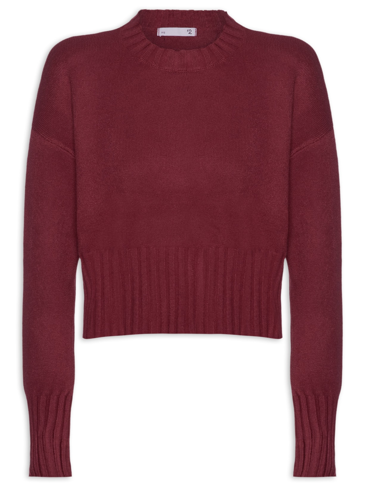 Blusa Feminina Ombros Deslocados Em Tricot - Vermelho