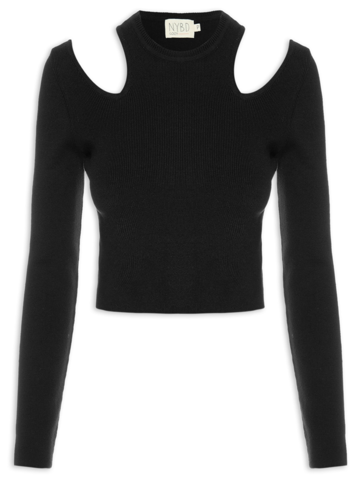 Blusa Feminina Ondas Manga Longa - Preto