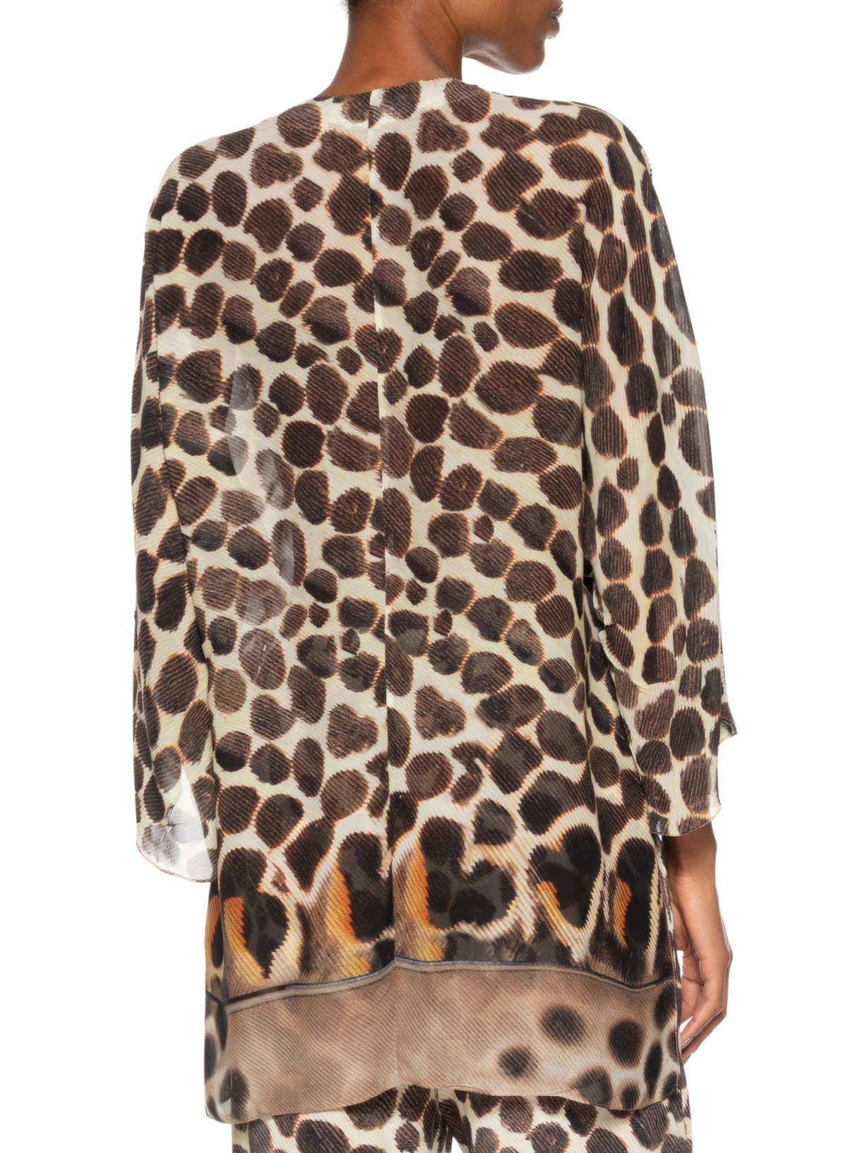 Blusa Feminina Overtop Amarração Barrado Pois Pernas Marrom Animale