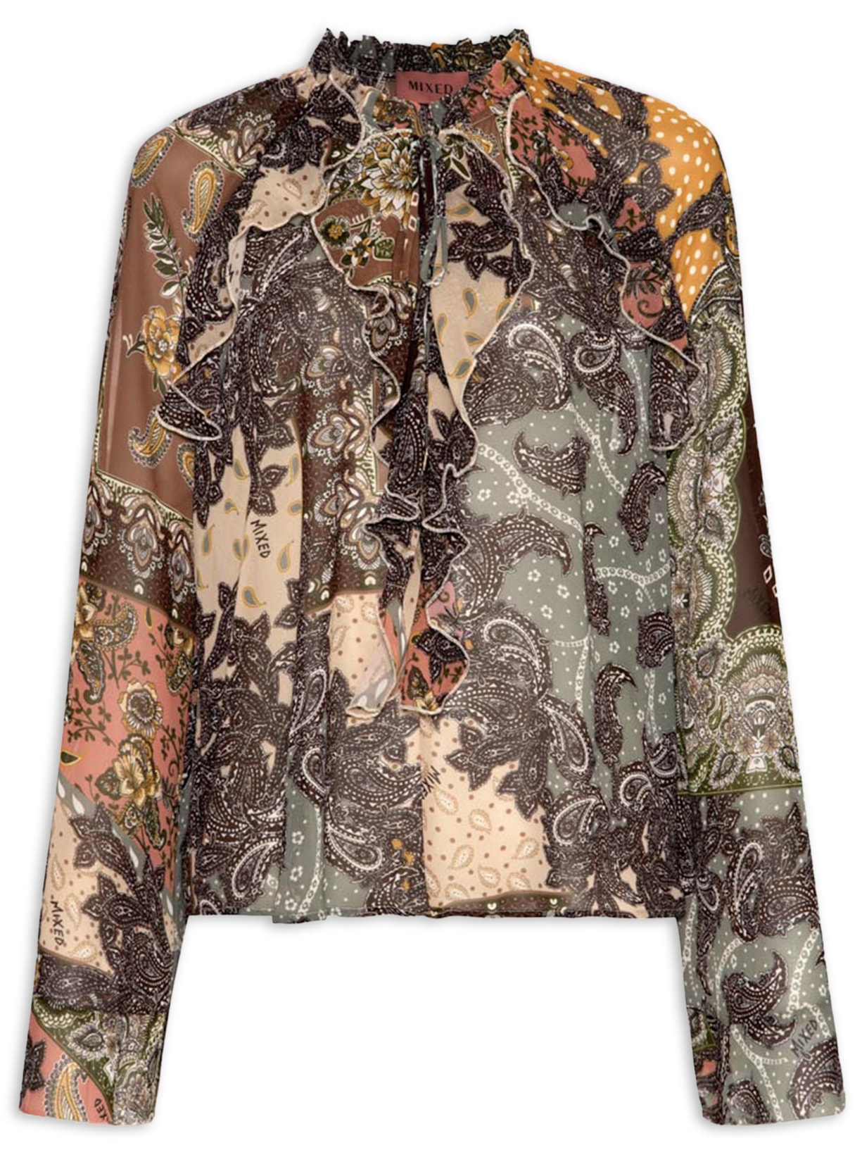 Blusa Feminina Paisley Carmel - Marrom