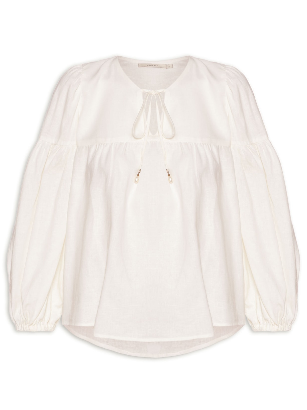Blusa Feminina Pala Decote V - Branco