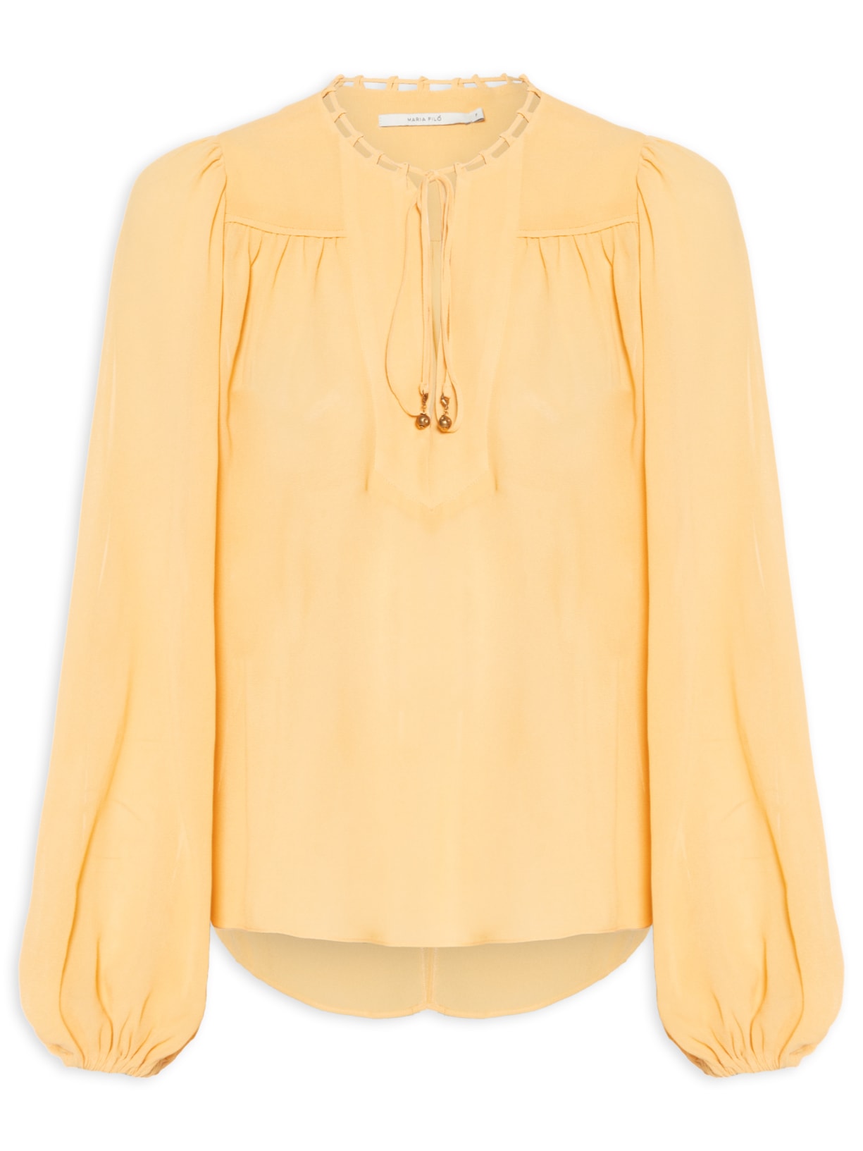 Blusa Feminina Pala Franzida Amarelo Maria Filó
