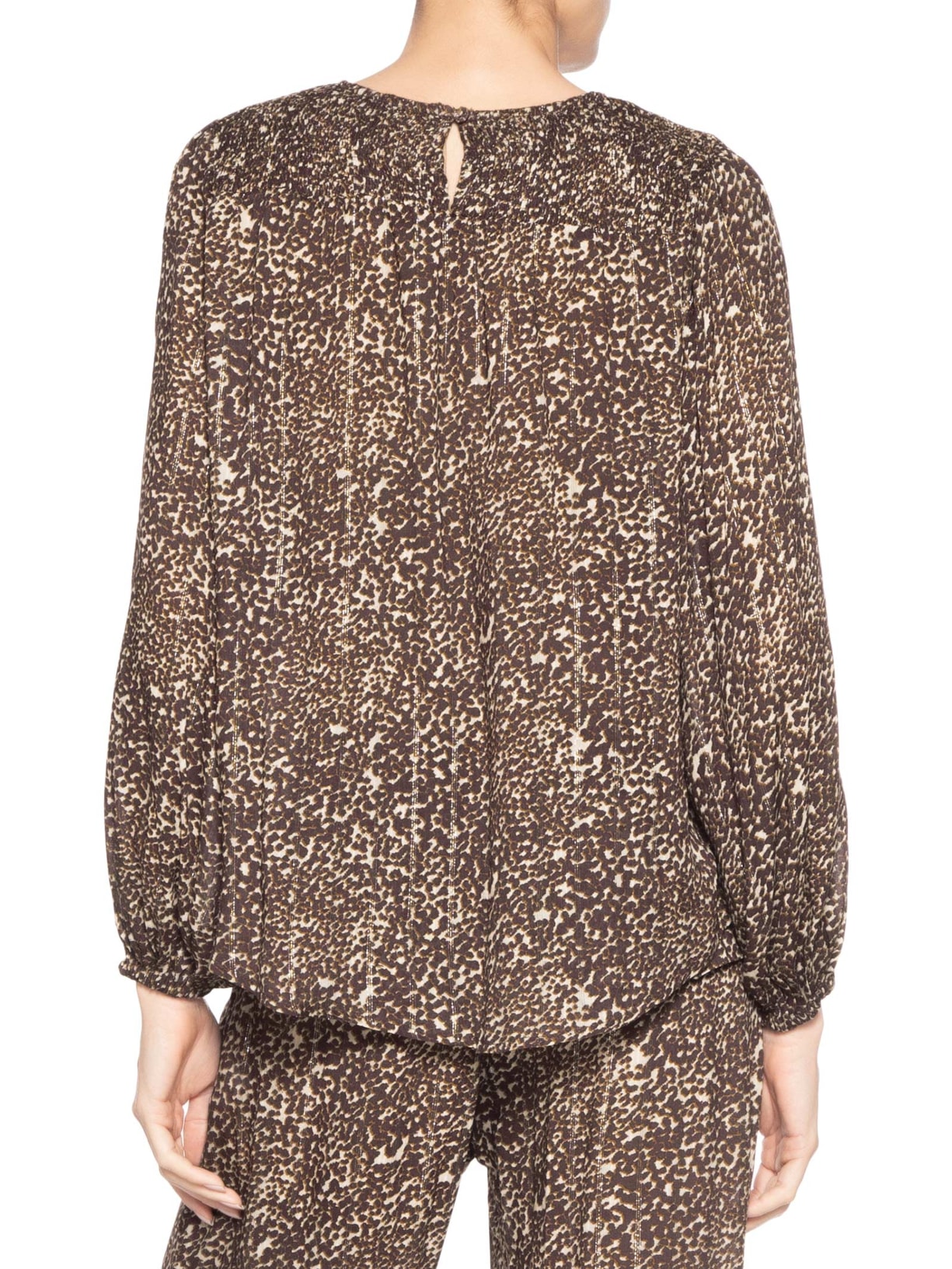 Blusa Feminina Pala Lastéx Estampa Kira Animal Print Maria Filó