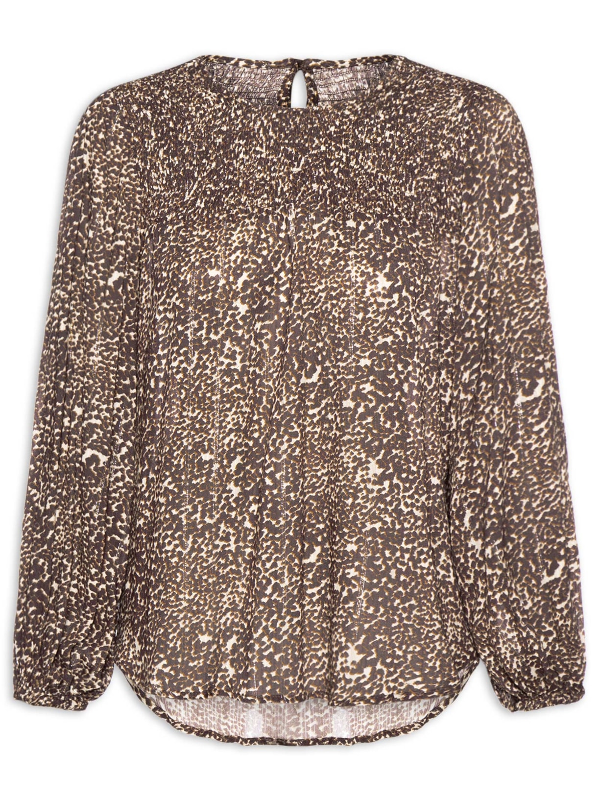 Blusa Feminina Pala Lastéx Estampa Kira Animal Print Maria Filó
