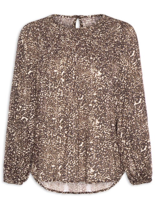 Blusa Feminina Pala Lastéx Estampa Kira - Animal Print