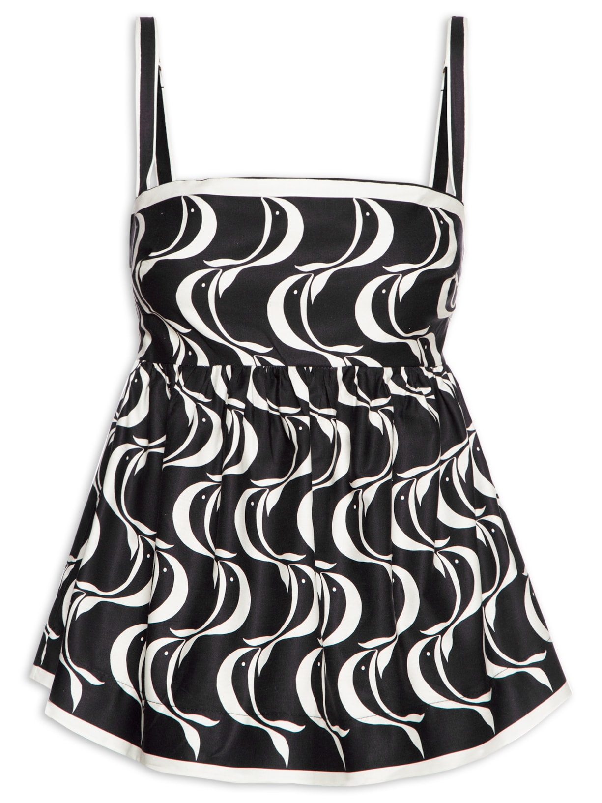 Blusa Feminina Peixe Copa Preto Farm