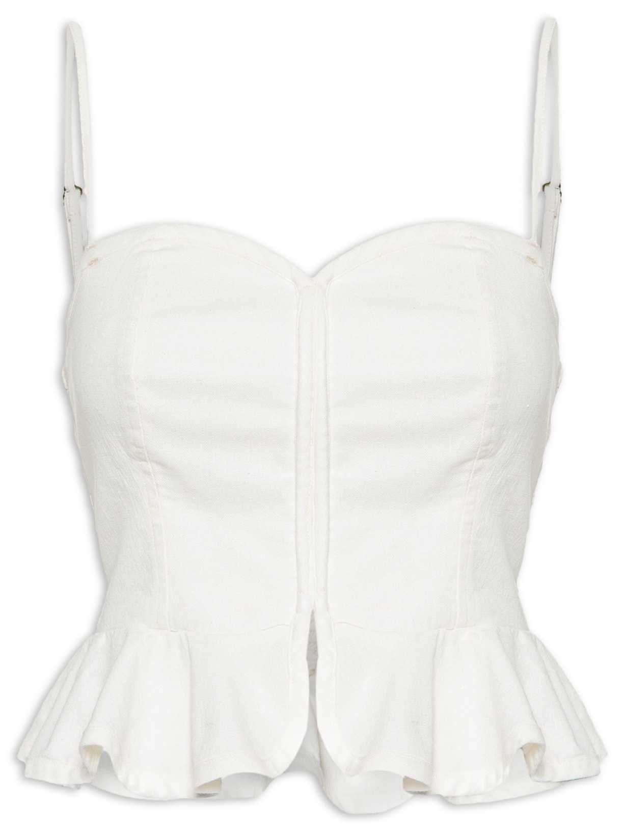 Blusa Feminina Peplum Corselet - Branco
