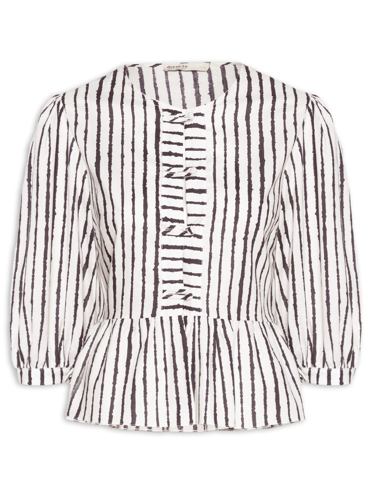 Blusa Feminina Peplum Estampa Icarai - Branco