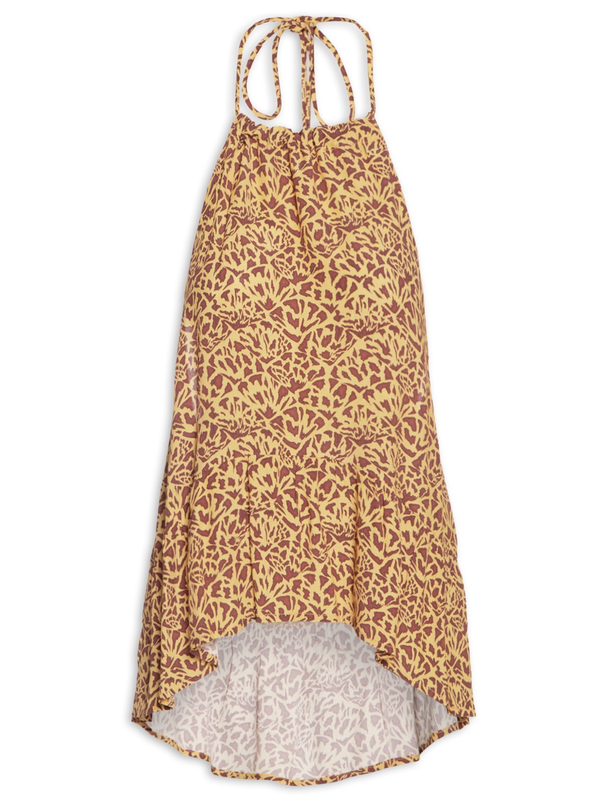 Blusa Feminina Peplum Textura Tartaruga - Marrom