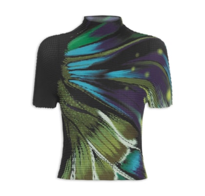 Blusa Feminina Pixel Butterfly Tex - Preto