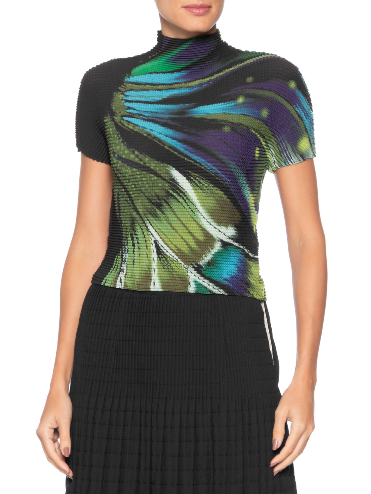 Blusa Feminina Pixel Butterfly Tex Preto Osklen