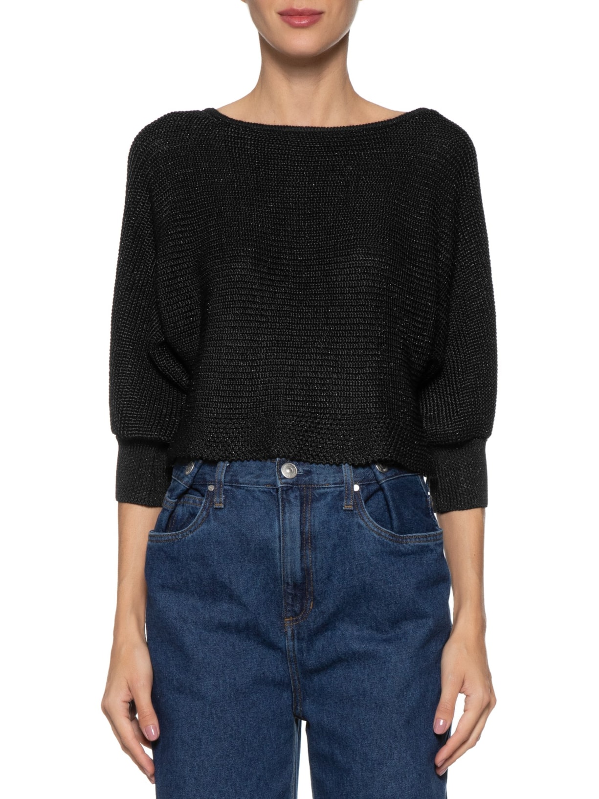 Blusa Feminina Plissa II Preto  Le Lis