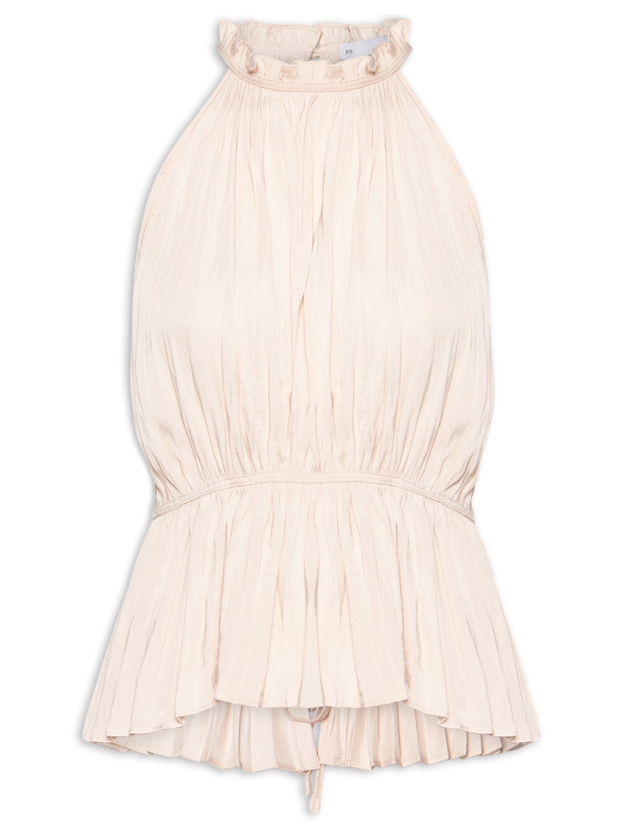 Blusa Feminina Plissada Bege '2Essential