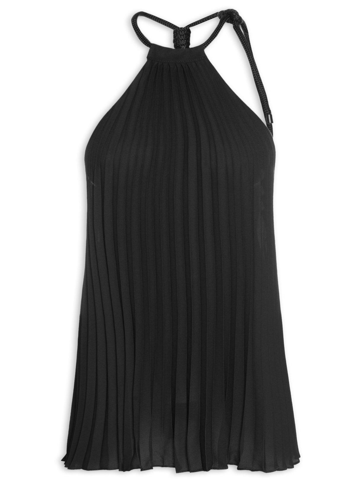 Blusa Feminina Plissada - Preto