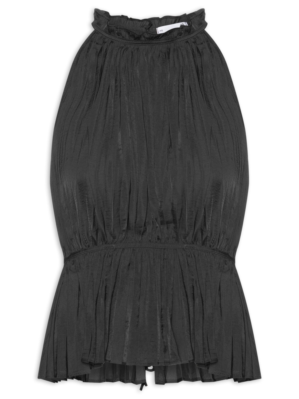 Blusa Feminina Plissada Preto '2Essential
