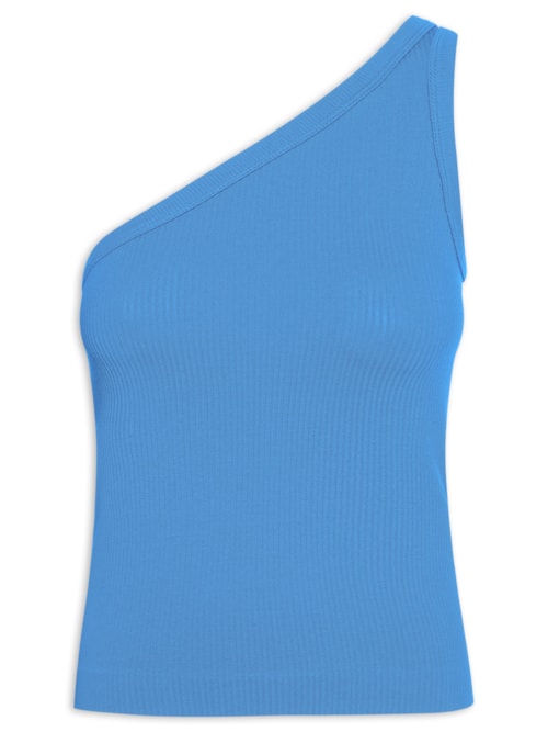 Blusa Feminina Poliamida Ombro Único - Azul