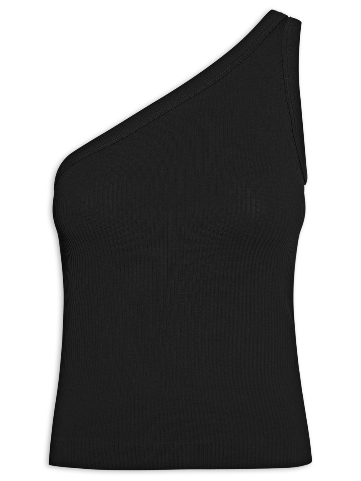 Blusa Feminina Poliamida Ombro Único - Preto