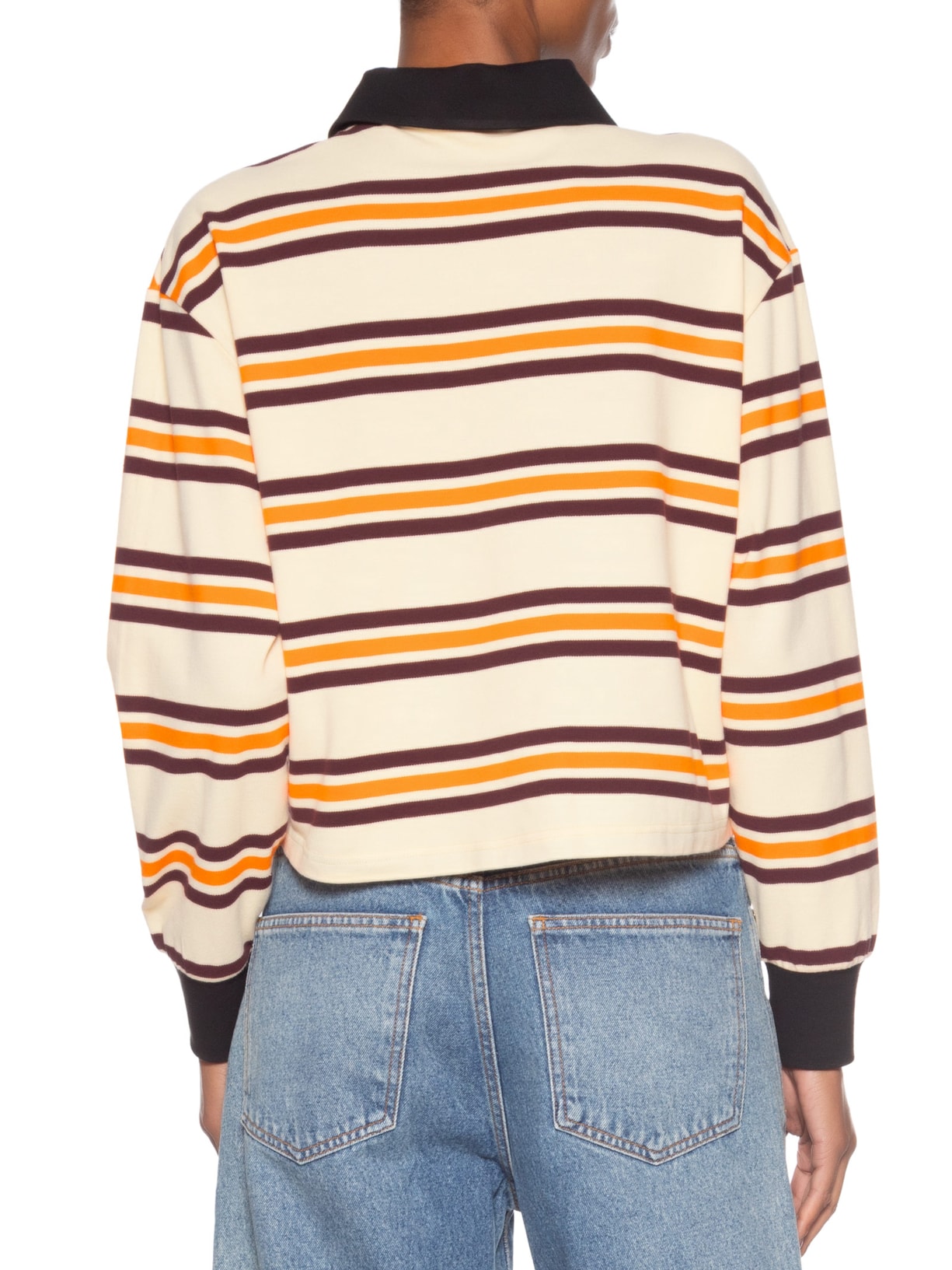 Blusa Feminina Polo De Malha Listrada Amarelo Animale Jeans