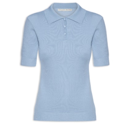 Blusa Feminina Polo Núbia - Azul