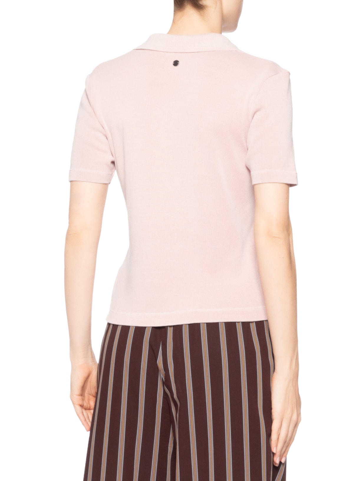 Blusa Feminina Polo Raglan Estonada Rosa Animale Jeans