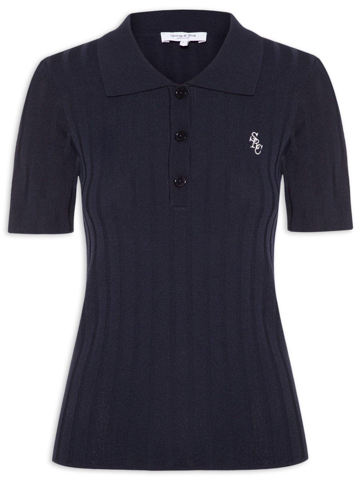Blusa Feminina Polo Ribbed - Azul