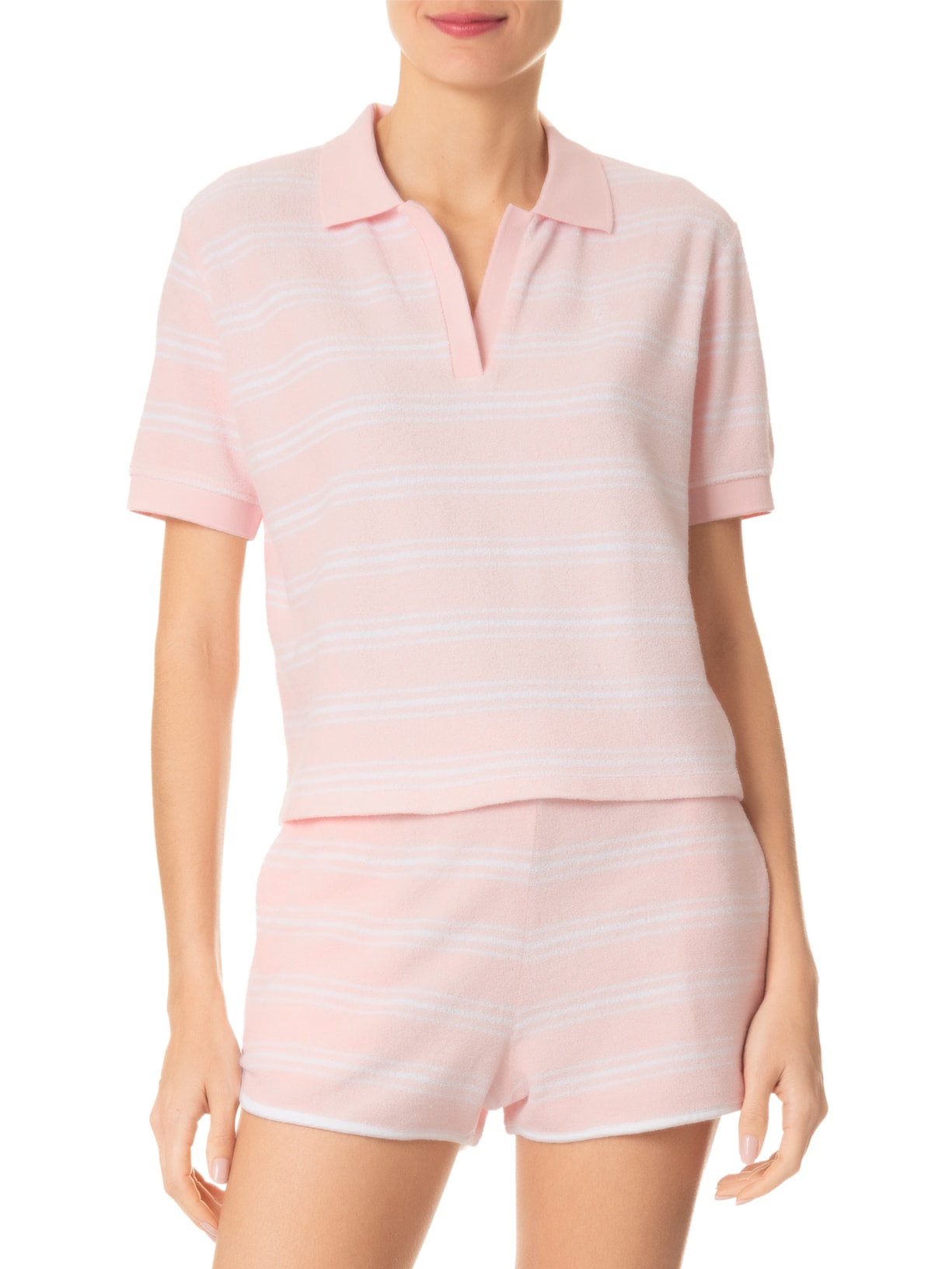 Blusa Feminina Polo Terry Rosa Sporty & Rich