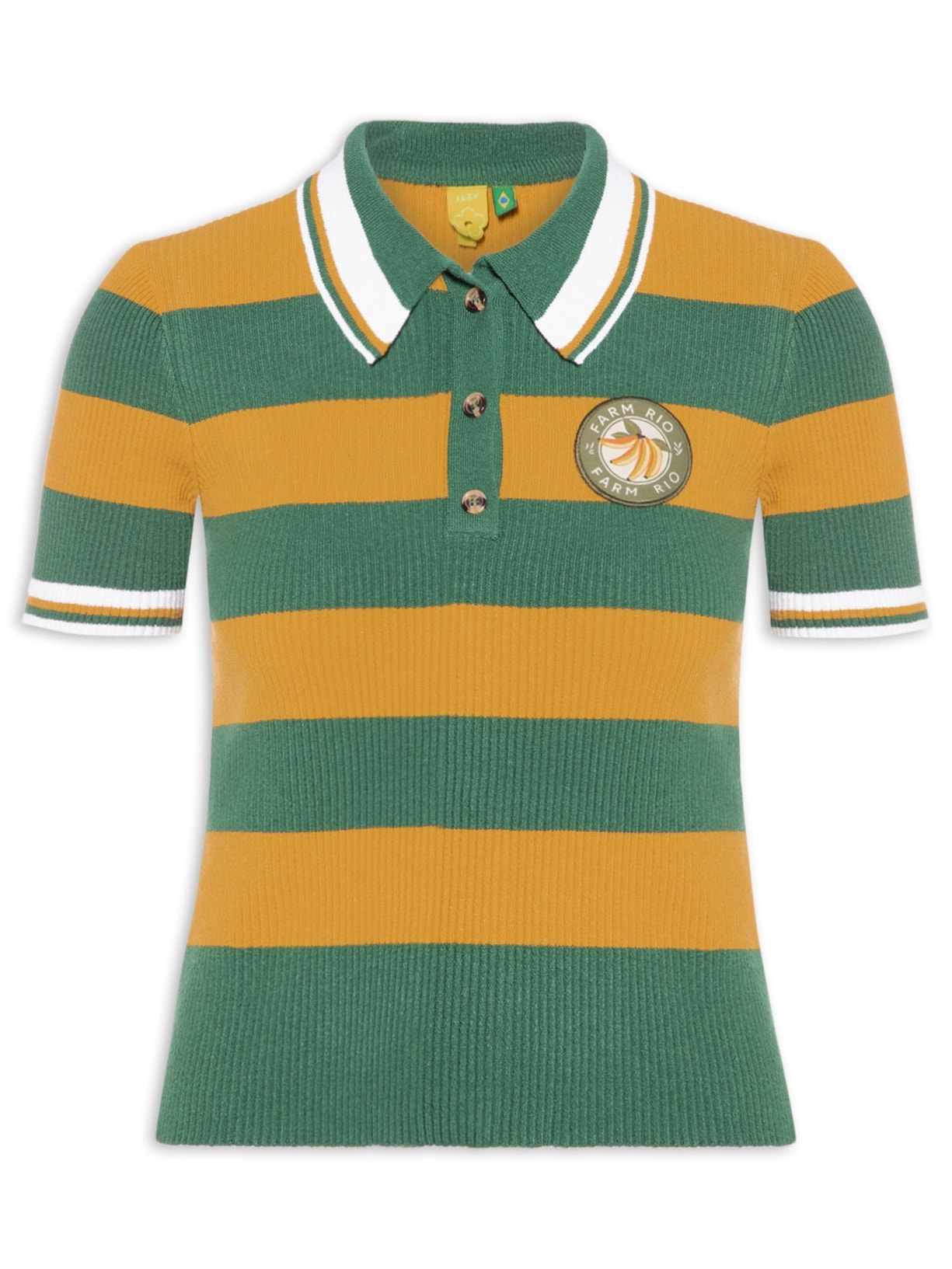Blusa Feminina Polo Tricot Brasil Verde Farm