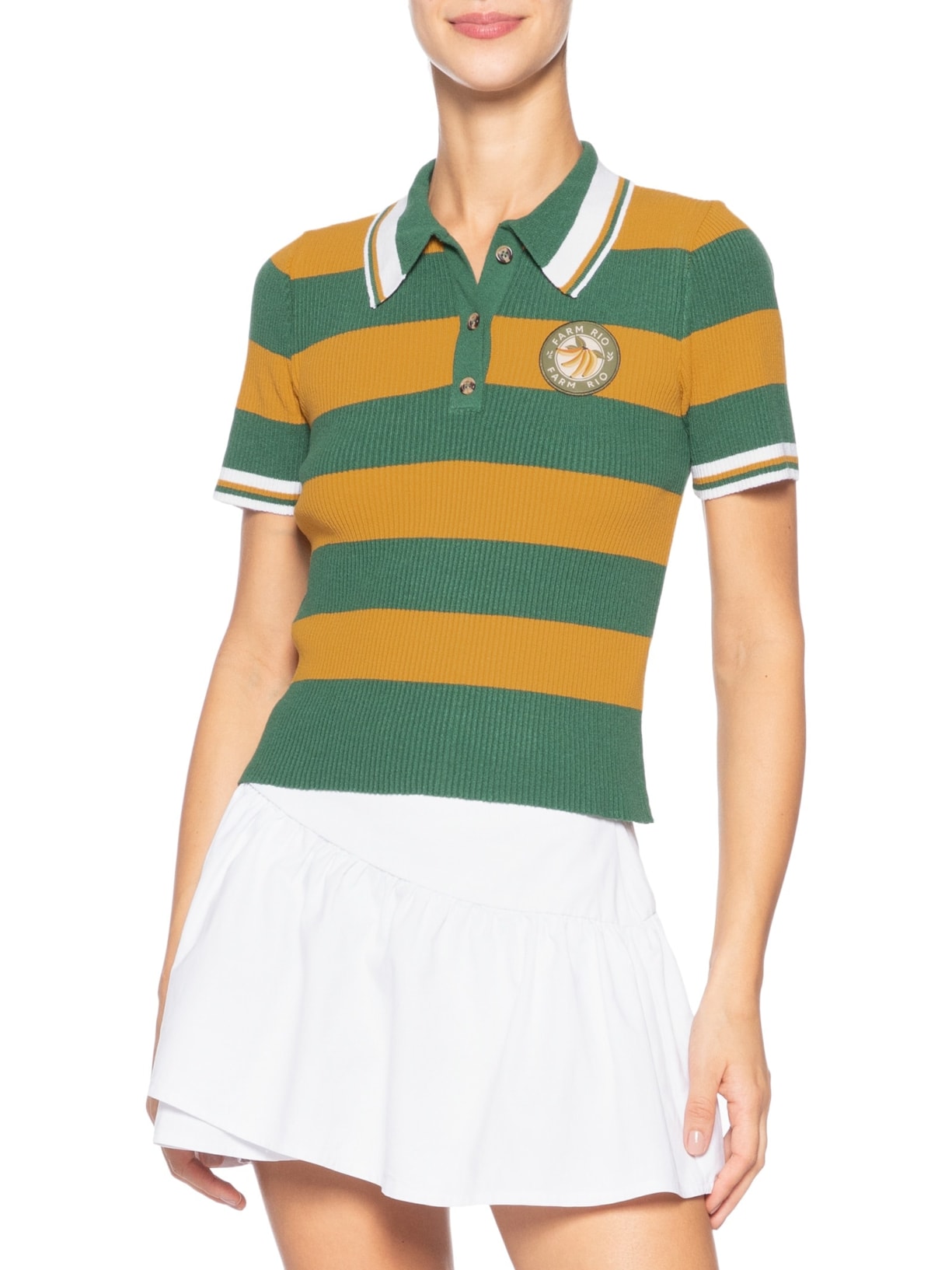 Blusa Feminina Polo Tricot Brasil Verde Farm