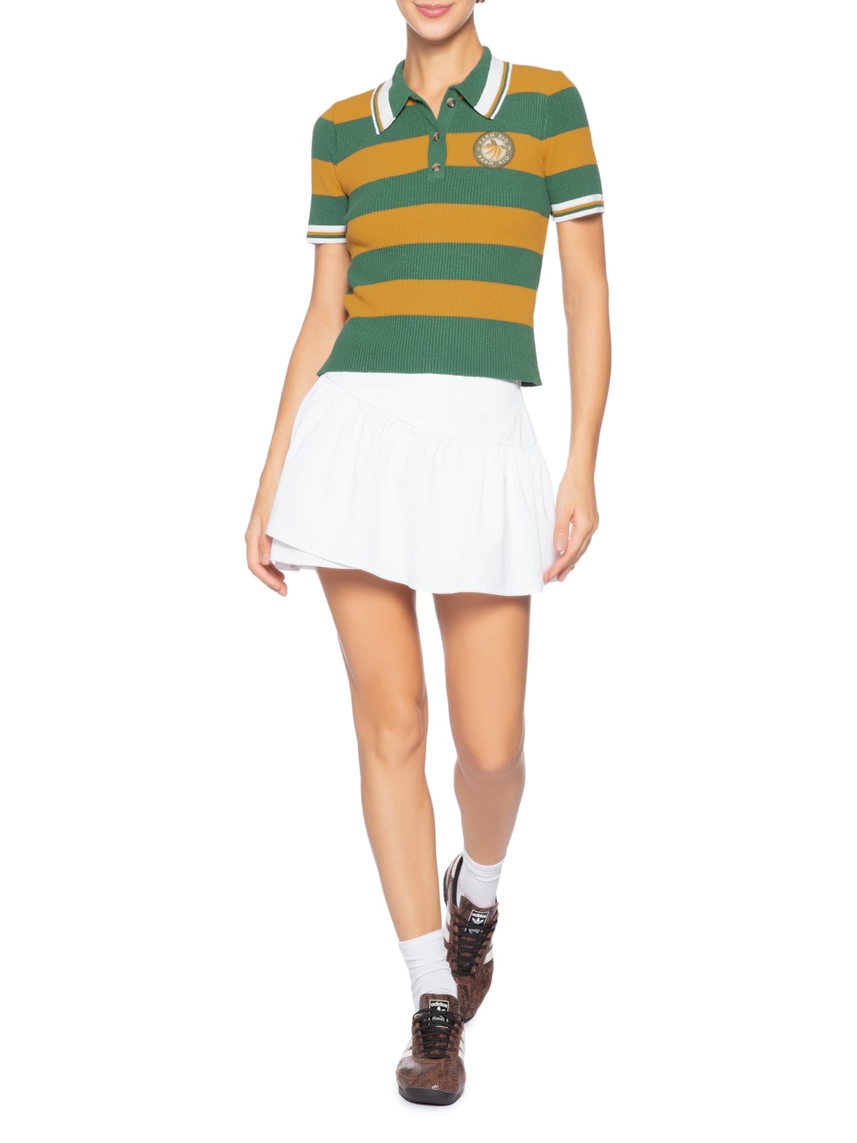 Blusa Feminina Polo Tricot Brasil Verde Farm