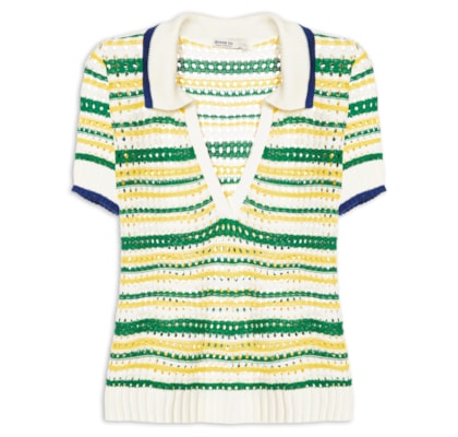 Blusa Feminina Polo Tricot Copa - Off White