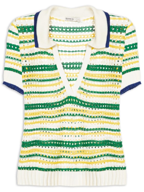 Blusa Feminina Polo Tricot Copa - Off White