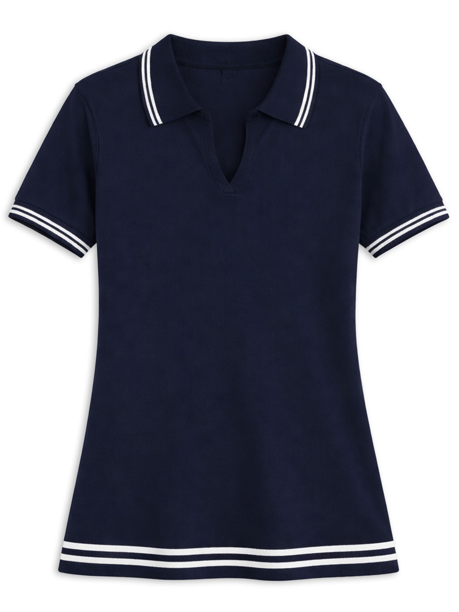 Blusa Feminina Polo Tricot Easy I26 - Azul - Mixed