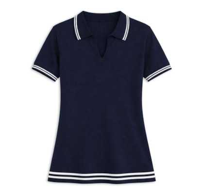Blusa Feminina Polo Tricot Easy I26 - Azul