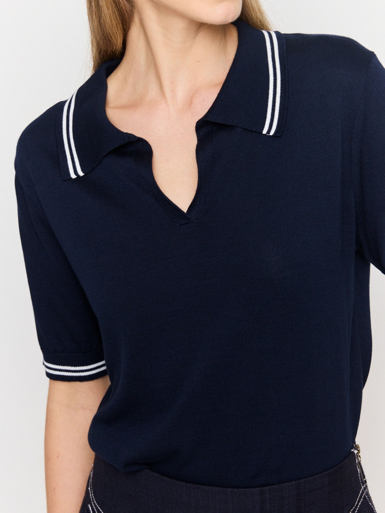 Blusa Feminina Polo Tricot Easy I26 Azul Mixed