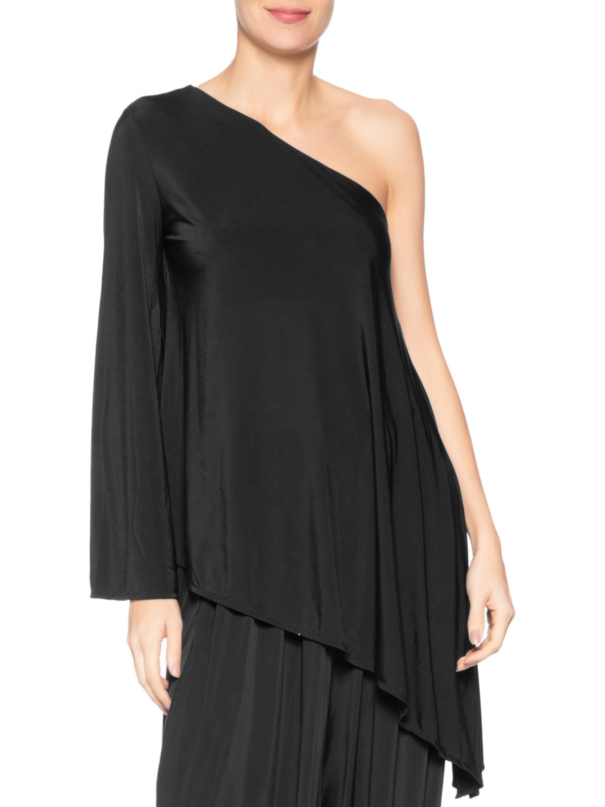 Blusa Feminina Ponta Ombro Só Jersey Preto Animale