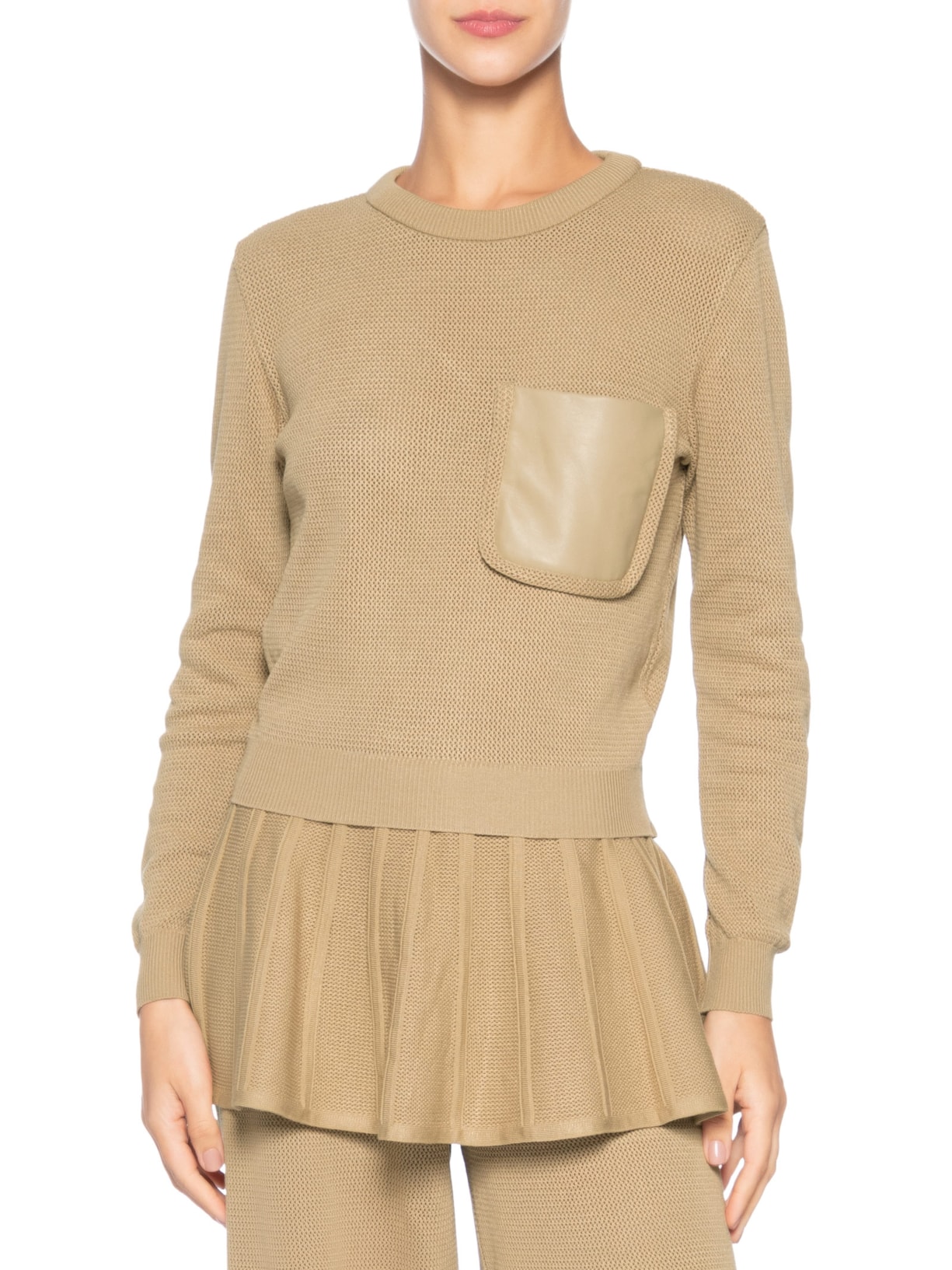 Blusa Feminina Pool Tricot Telado Bege Coven