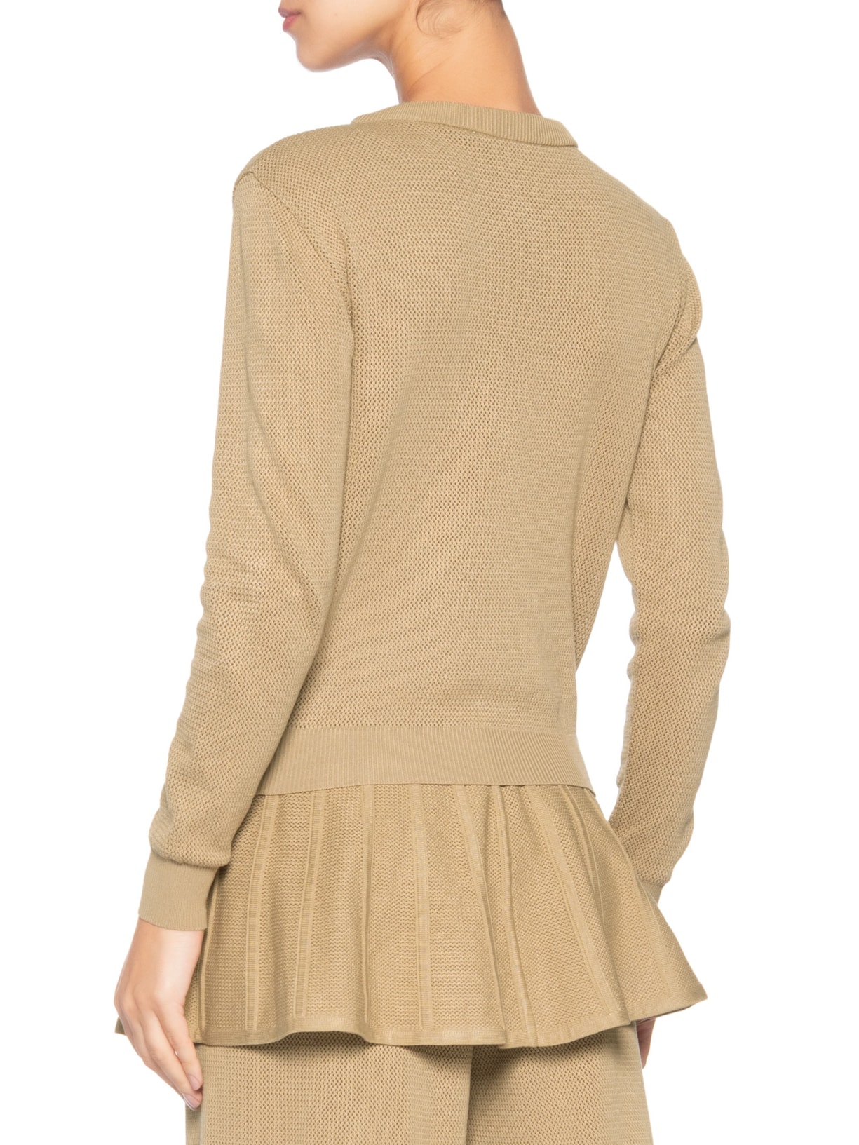 Blusa Feminina Pool Tricot Telado Bege Coven