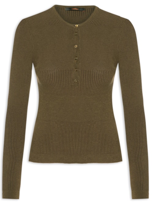 Blusa Feminina Portuguesa New Texture Tricot - Verde