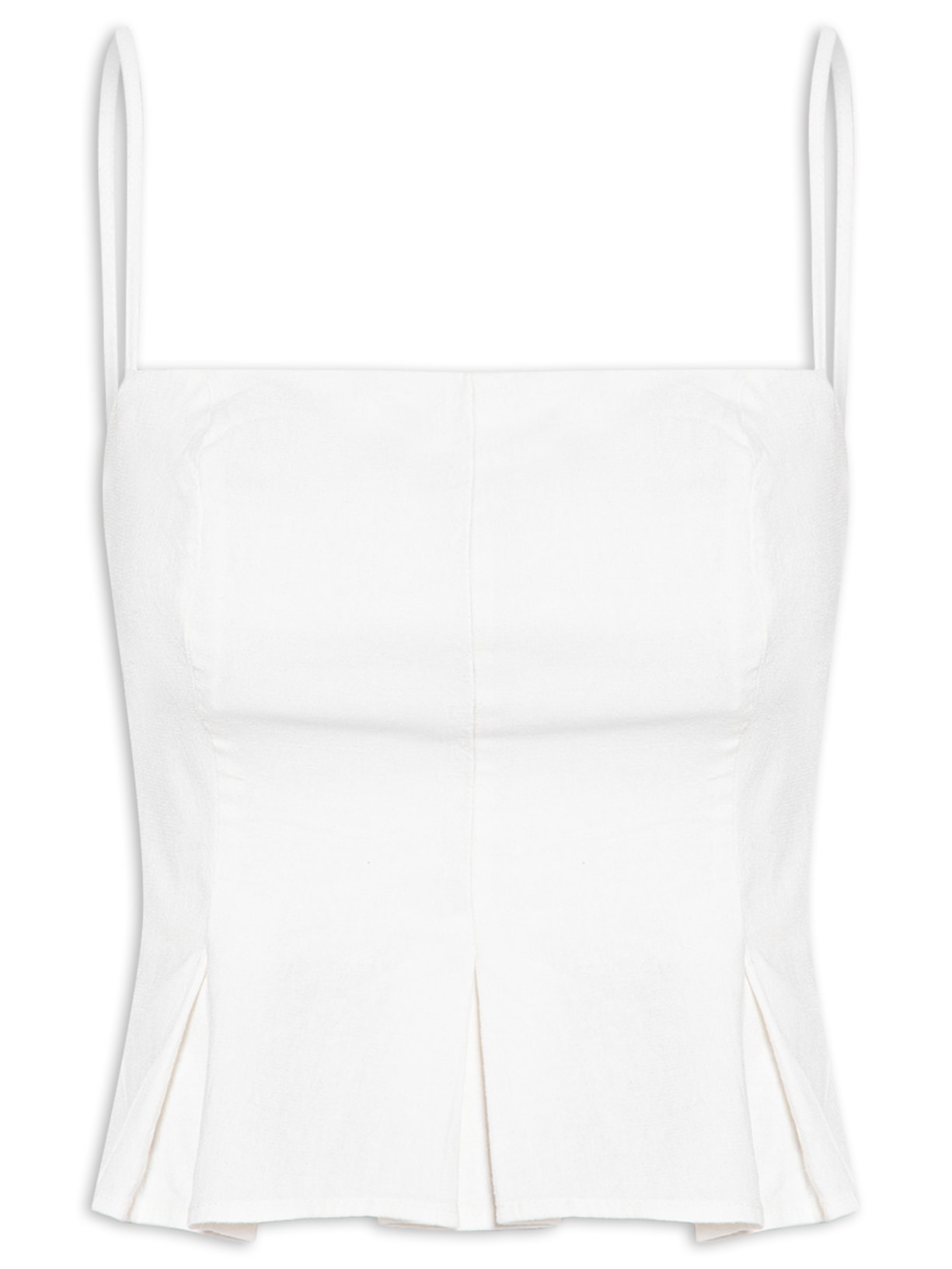 Blusa Feminina Pregas Frente - Branco