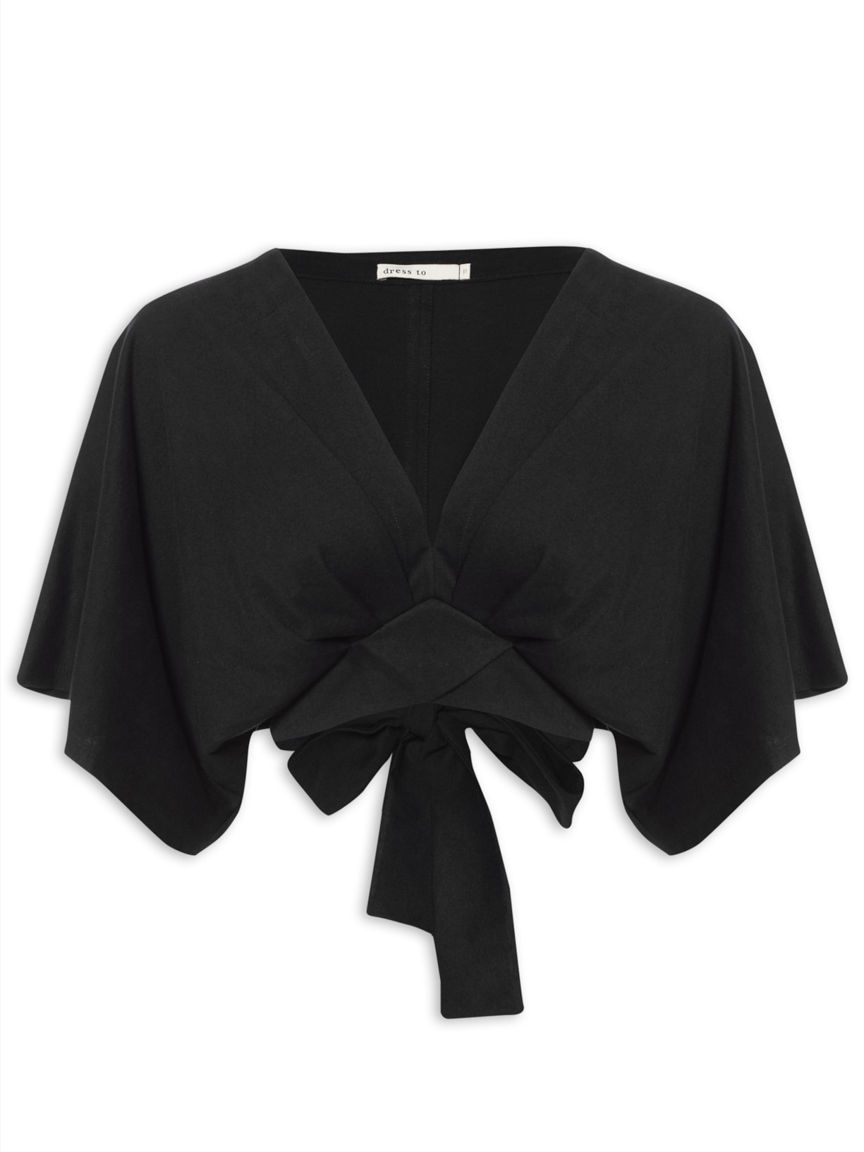 Blusa Feminina Pregas - Preto