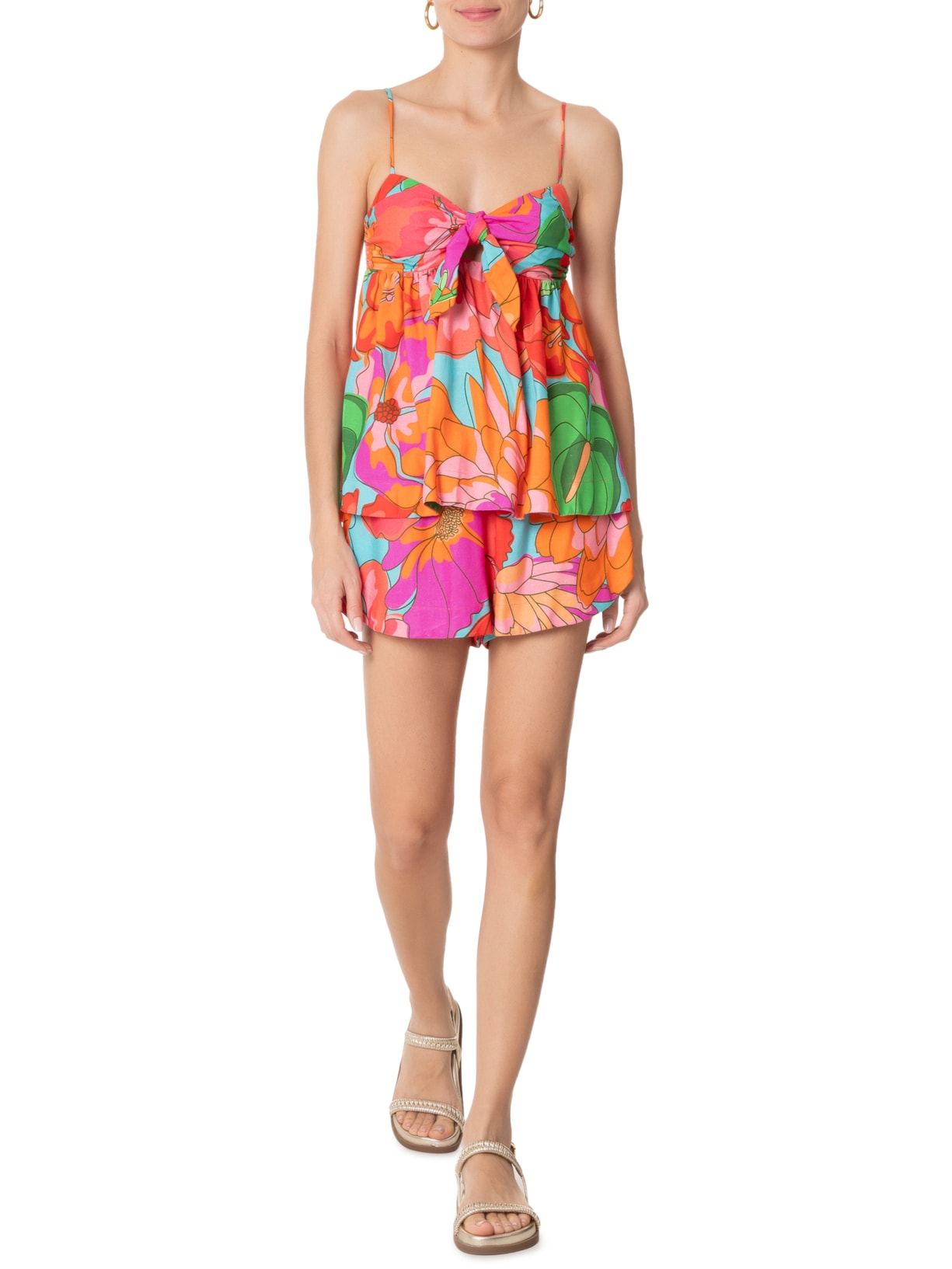 Blusa Feminina Primavera De Cor Azul Farm