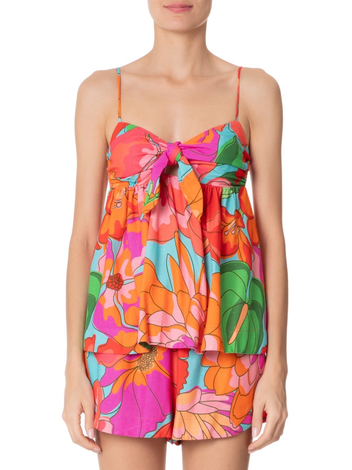 Blusa Feminina Primavera De Cor Azul Farm